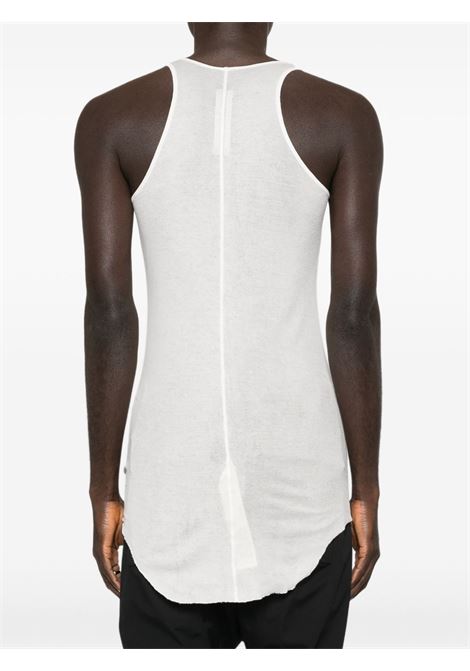 basic rib tank top man white RICK OWENS | RU01F2150 MR11